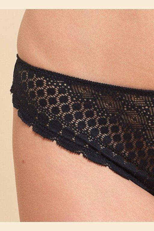 ETAM - תחתוני טנגה תחרה CHERIE CHERIE שחור - MASHBIR//365