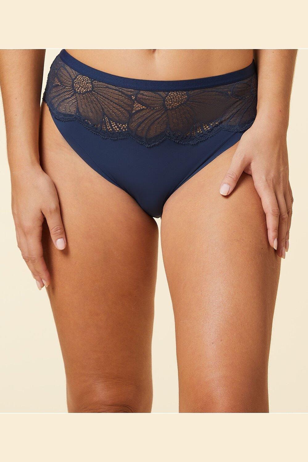 ETAM - תחתוני טנגה תחרה FLEXI LACE נייבי - MASHBIR//365