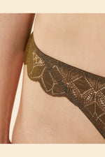 ETAM - תחתוני טנגה תחרה SKY ירוק זית - MASHBIR//365