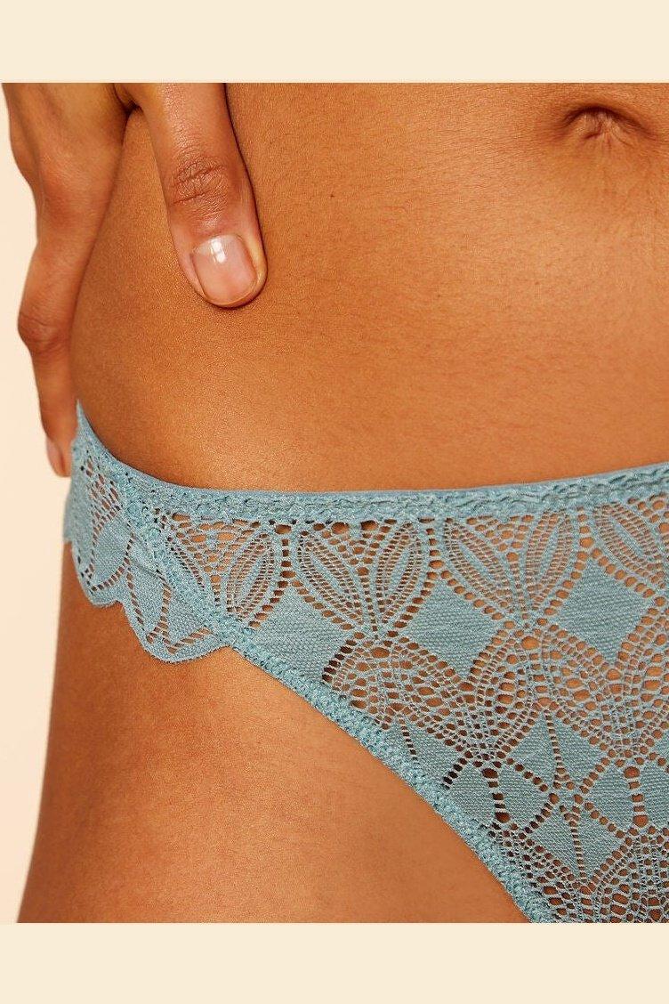 ETAM - תחתוני טנגה תחרה SKY טורקיז - MASHBIR//365