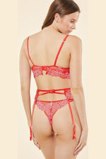 ETAM - תחתוני טנגה תחרה SOMPTUEUSE אדום - MASHBIR//365