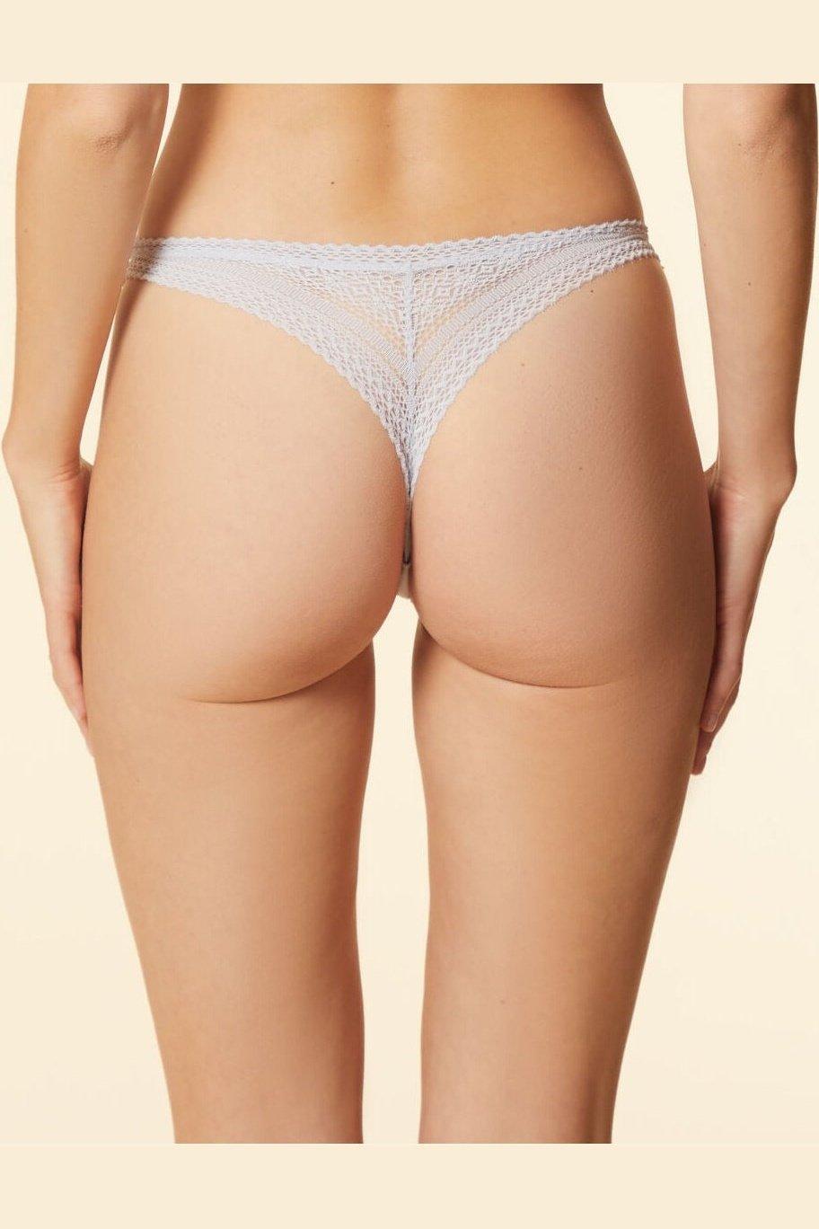 ETAM - תחתוני טנגה תחרה SUBLIME אפור בהיר - MASHBIR//365