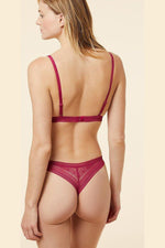 ETAM - תחתוני טנגה תחרה SUBLIME בורדו - MASHBIR//365