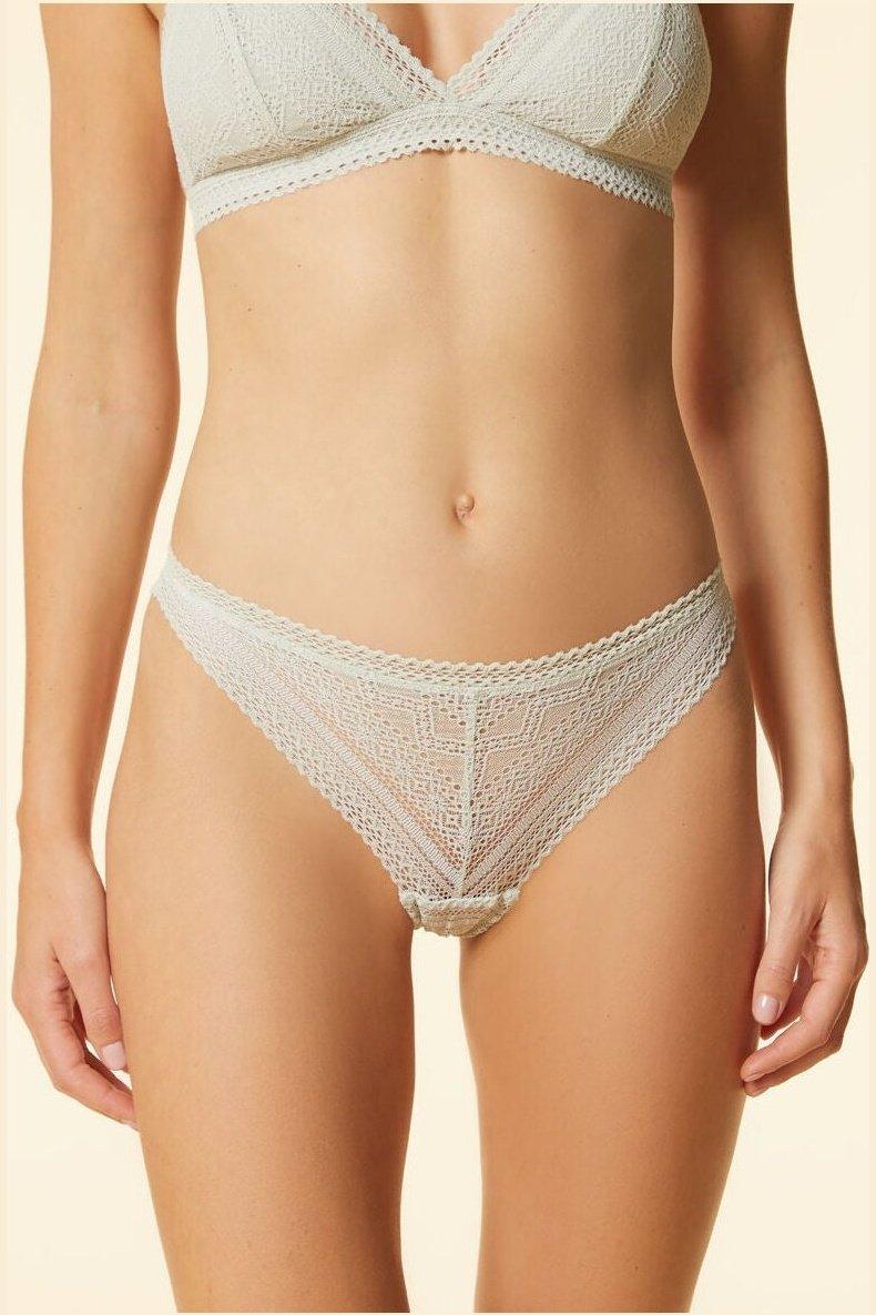 ETAM - תחתוני טנגה תחרה SUBLIME ירוק מנטה - MASHBIR//365