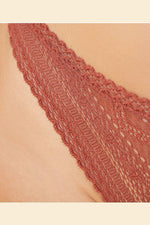 ETAM - תחתוני טנגה תחרה SUBLIME טרקוטה - MASHBIR//365