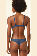 ETAM - תחתוני טנגה תחרה SUBLIME כחול - MASHBIR//365