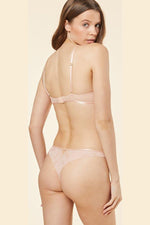 ETAM - תחתוני טנגה טול משולב רקמה BONHEUR צבעוני - MASHBIR//365