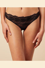 ETAM - תחתוני טנגה טול OMBRELLE שחור - MASHBIR//365