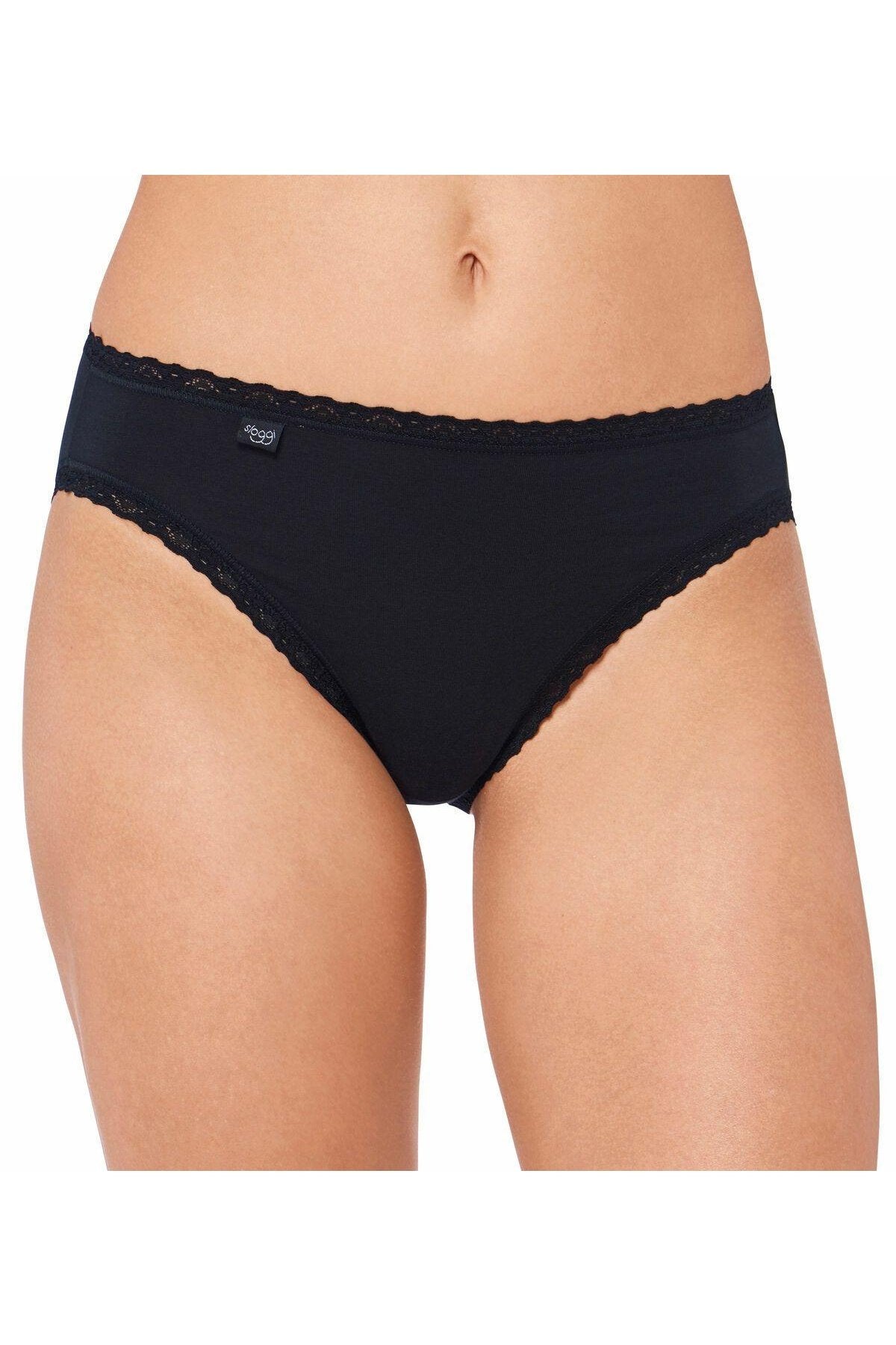 SLOGGI - תחתוני sloggi Cotton Lace Tai שחור - MASHBIR//365