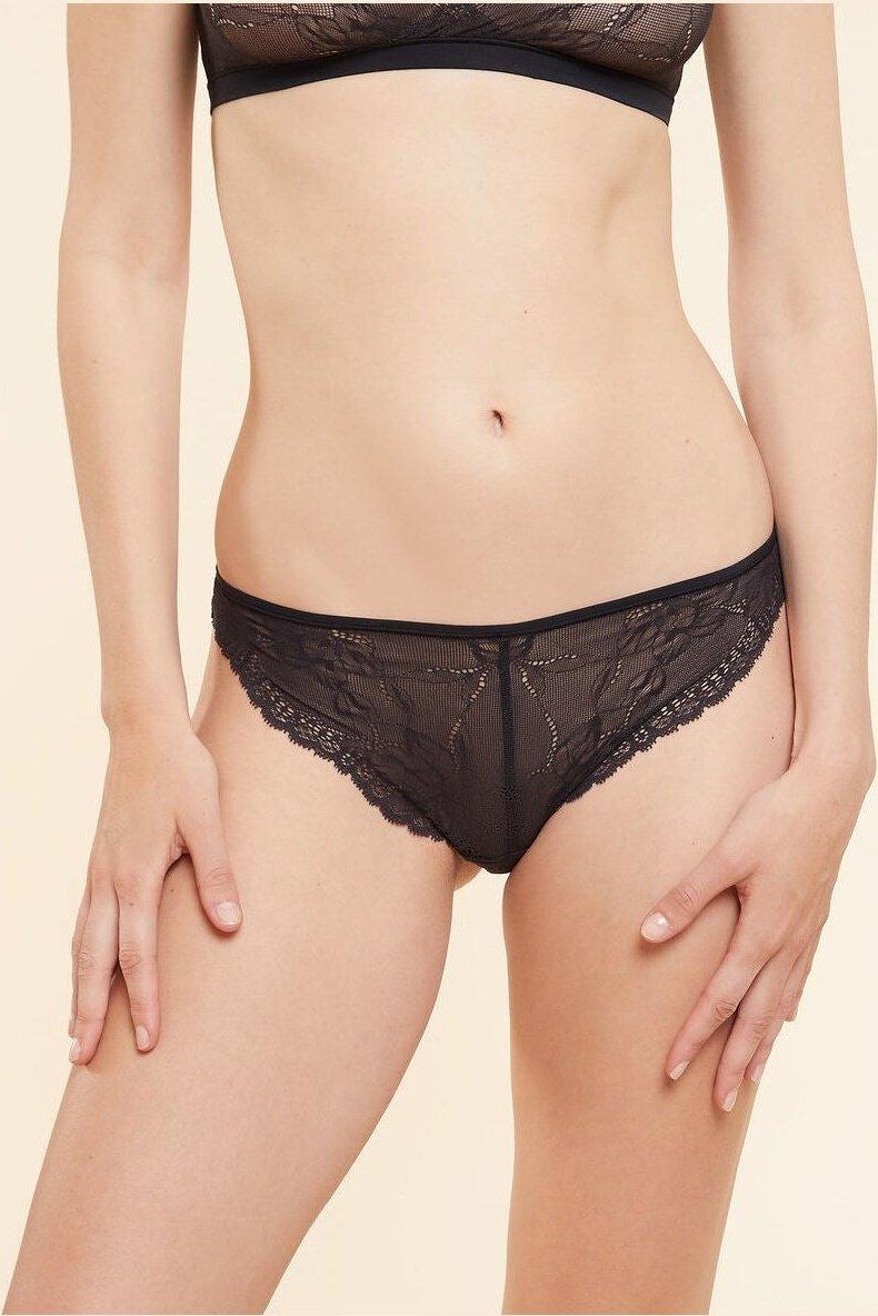 ETAM - תחתוני תחרה ברזילאים LACE 360 שחור - MASHBIR//365