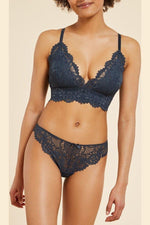 ETAM - תחתוני תחרה טנגה SUCCESS אפור כהה - MASHBIR//365