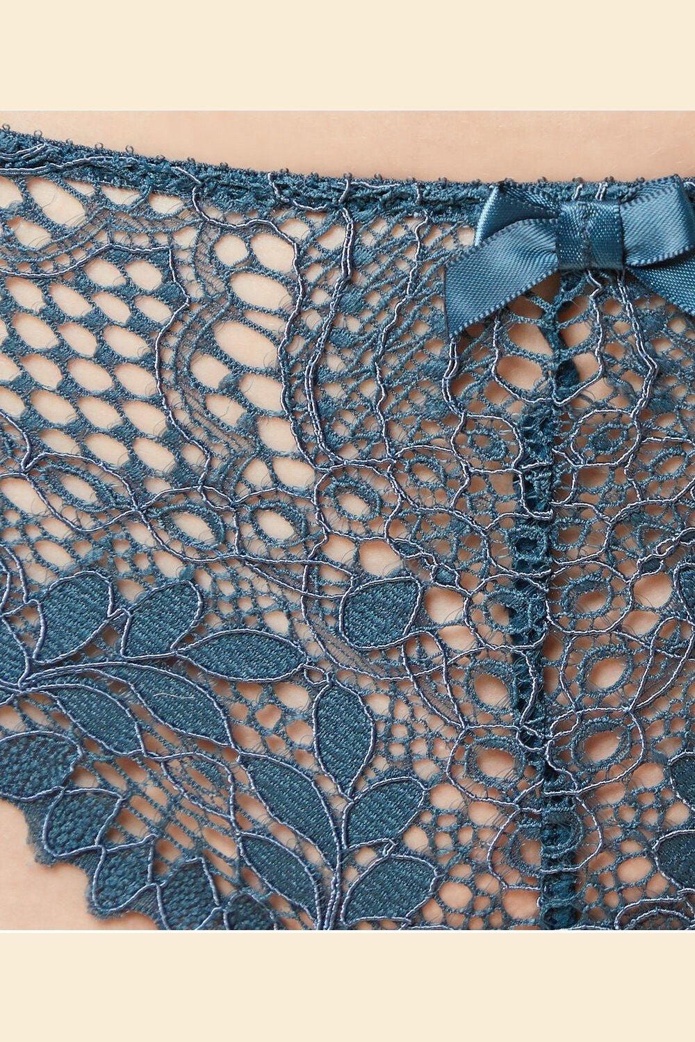 ETAM - תחתוני תחרה טנגה SUCCESS כחול פטרול - MASHBIR//365