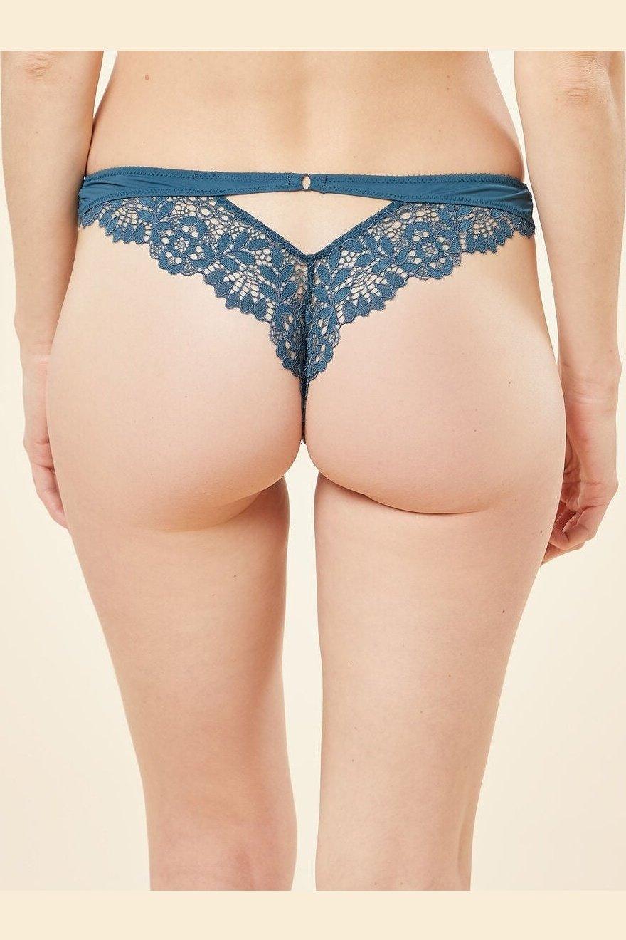 ETAM - תחתוני תחרה טנגה SUCCESS כחול פטרול - MASHBIR//365