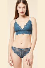 ETAM - תחתוני תחרה טנגה SUCCESS כחול פטרול - MASHBIR//365