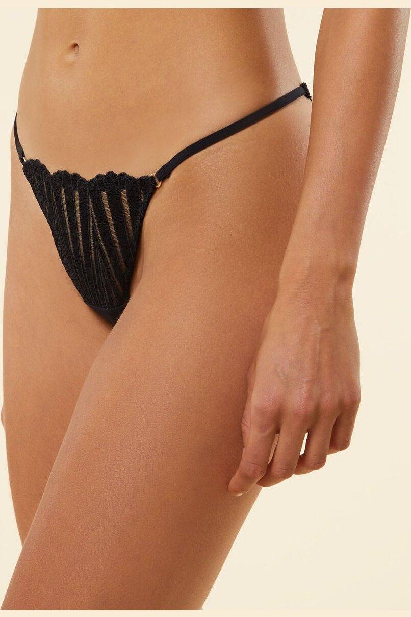 ETAM - תחתוני חוטיני EXQUISE שחור - MASHBIR//365