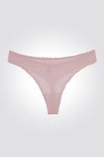 DELTA - תחתוני חוטיני ריב תחרה 720 STRETCH בצבע ורוד בהיר - MASHBIR//365