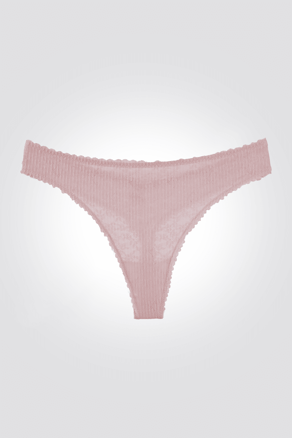 DELTA - תחתוני חוטיני ריב תחרה 720 STRETCH בצבע ורוד בהיר - MASHBIR//365