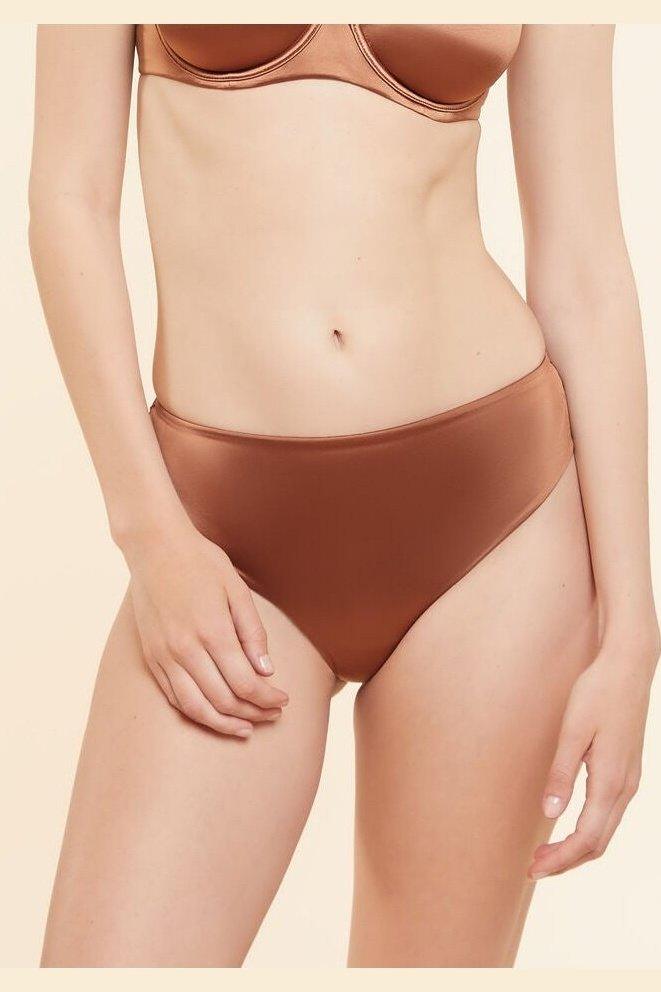 ETAM - תחתוני חוטיני סאטן PERFECT GLOW נחושת - MASHBIR//365