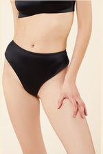 ETAM - תחתוני חוטיני סאטן PERFECT GLOW שחור - MASHBIR//365