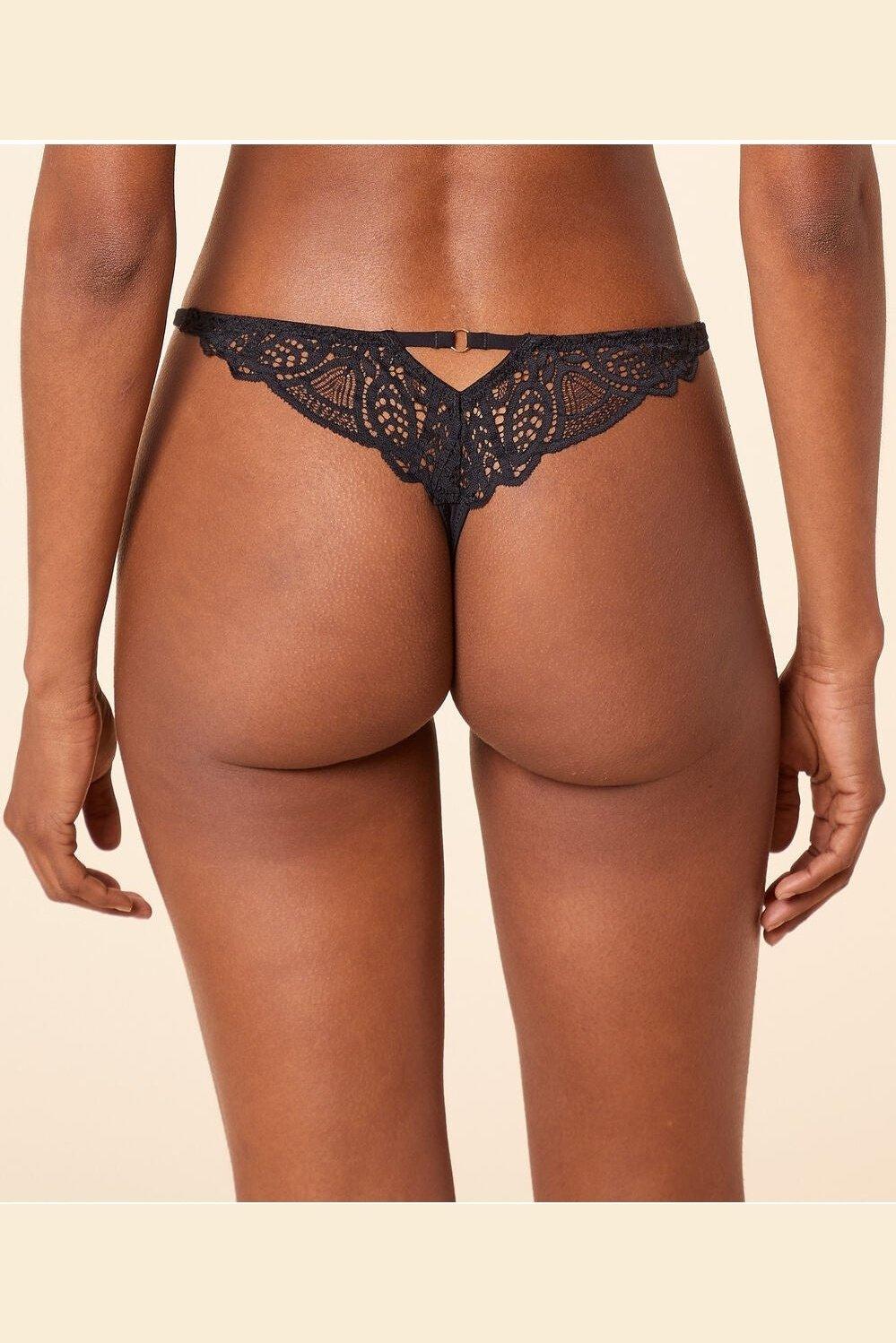 ETAM - תחתוני חוטיני תחרה ENIGME שחור - MASHBIR//365