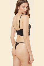 ETAM - תחתוני חוטיני תחרה PARURE שחור - MASHBIR//365