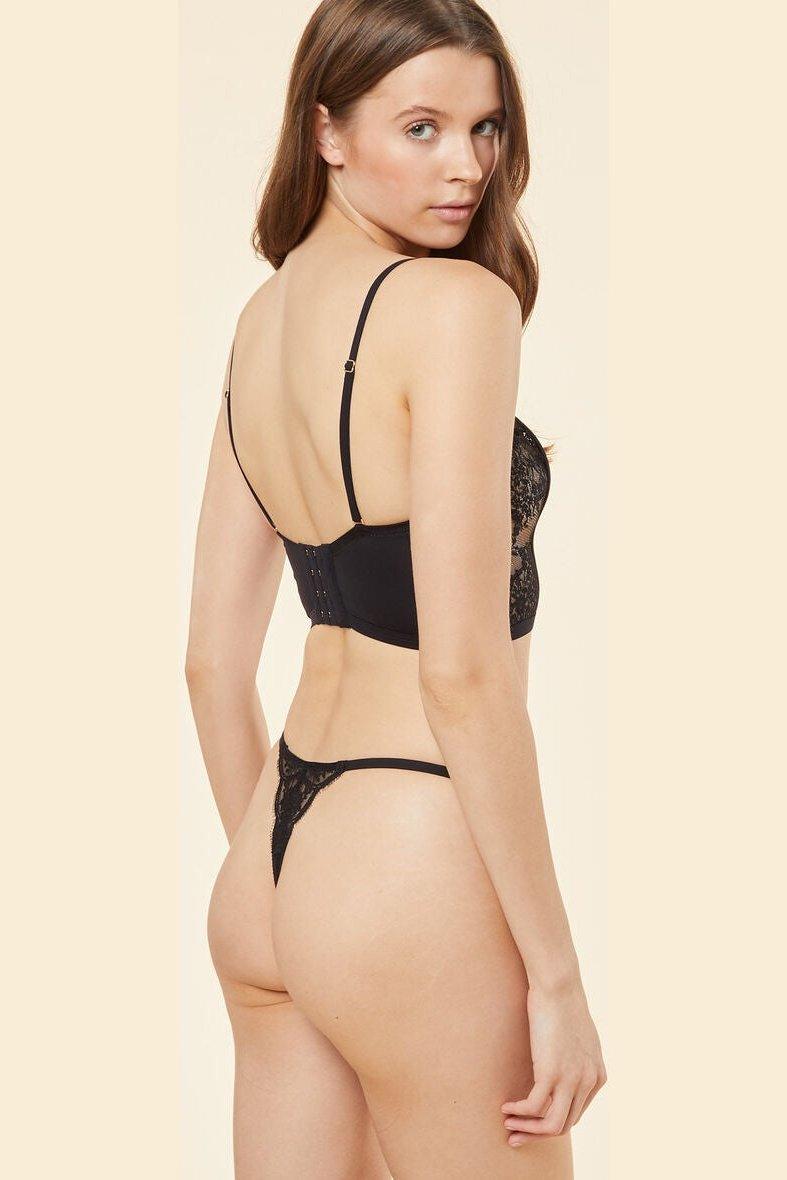 ETAM - תחתוני חוטיני תחרה PARURE שחור - MASHBIR//365