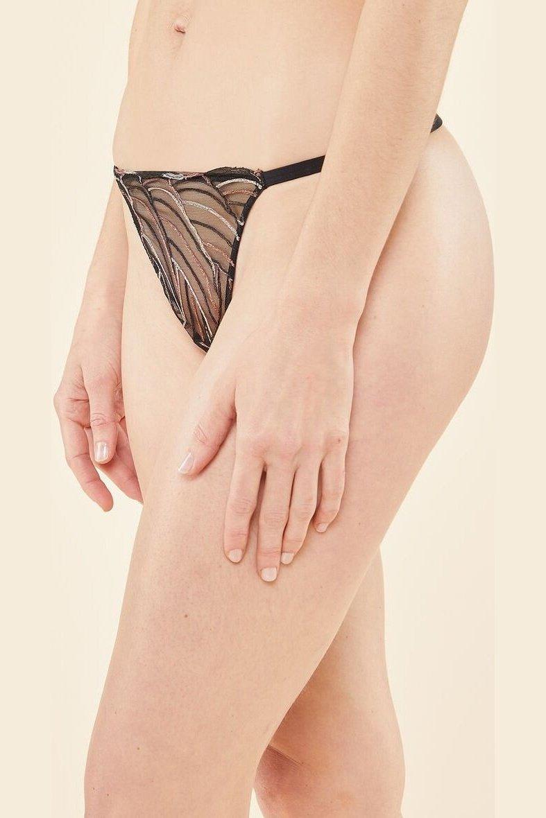 ETAM - תחתוני חוטיני טול משולב רקמה FATALE - MASHBIR//365