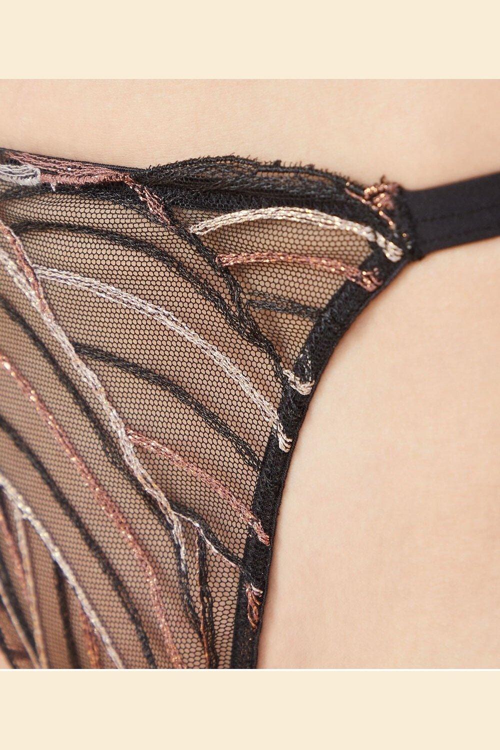 ETAM - תחתוני חוטיני טול משולב רקמה FATALE - MASHBIR//365