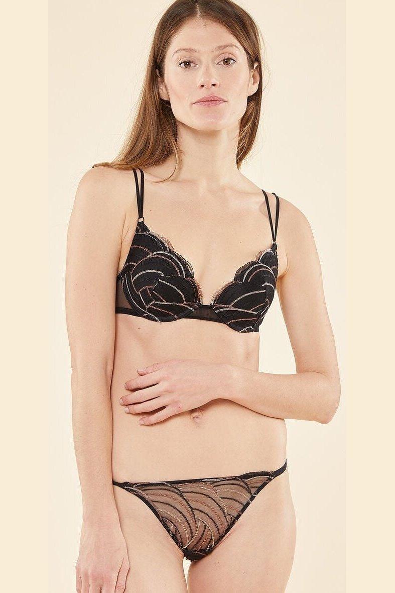 ETAM - תחתוני חוטיני טול משולב רקמה FATALE - MASHBIR//365