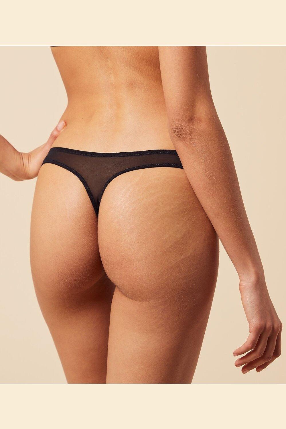 ETAM - תחתוני חוטיני טול OMBRELLE שחור - MASHBIR//365