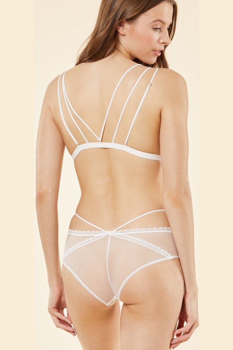 ETAM - תחתוני טול משולב רקמה FLIRT בצבע לבן - MASHBIR//365