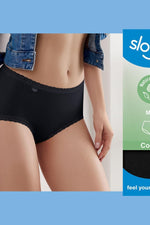 SLOGGI - תחתונים 24/7 COTTON LACE MIDI שחור - MASHBIR//365