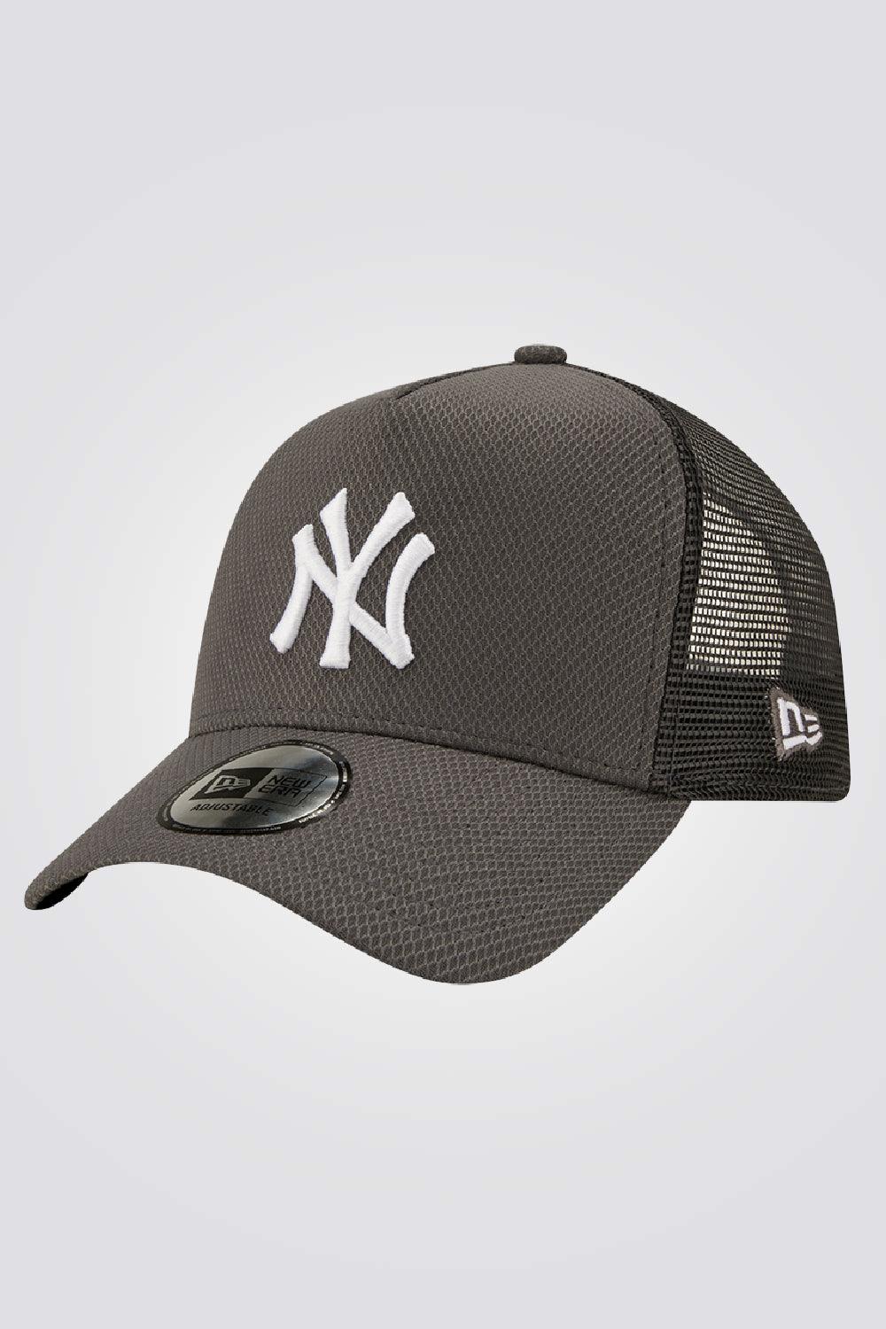 NEW ERA - כובע מצחייה New York Yankees Diamond בצבע אפור - MASHBIR//365