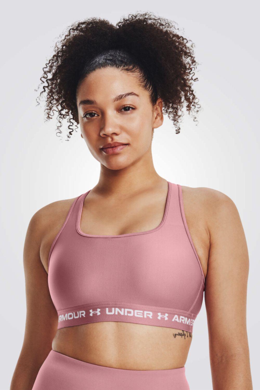 UNDER ARMOUR - טופ אימון לנשים CROSSBACK MID בצבע ורוד - MASHBIR//365
