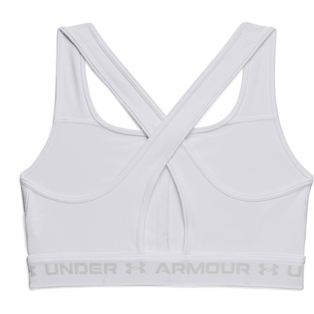 UNDER ARMOUR - טופ אימון Mid Crossback בצבע לבן - MASHBIR//365