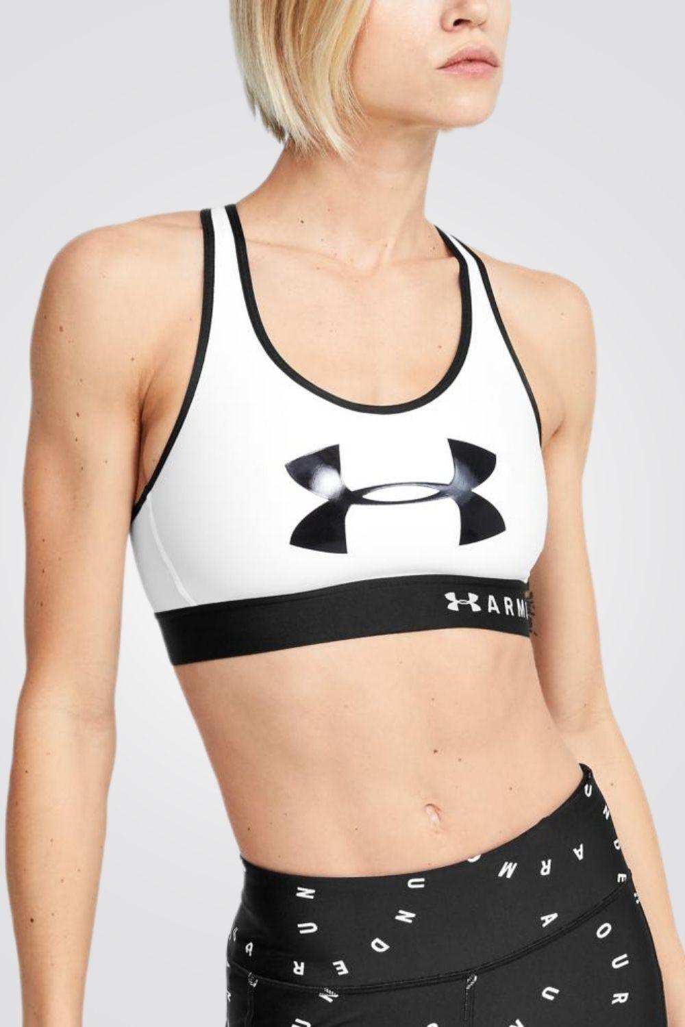 UNDER ARMOUR - טופ אימון Mid Keyhole בצבע לבן - MASHBIR//365