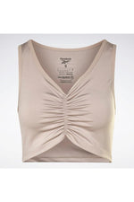 REEBOK - טופ אימון Studio Ruched בצבע חום - MASHBIR//365