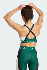 ADIDAS - טופ POWERIMPACT TRAINING MEDIUM-SUPPORT TECHFIT COLORBLOCK בצבע ירוק - MASHBIR//365
