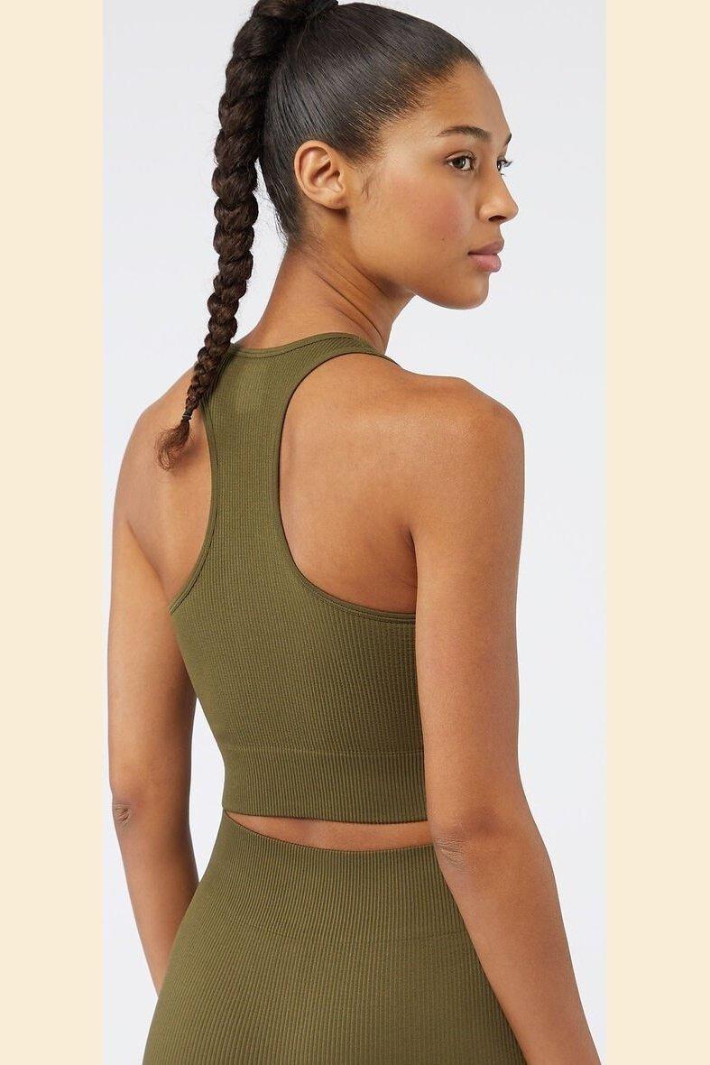 ETAM - טופ ספורטיבי ACTIVE ירוק זית - MASHBIR//365
