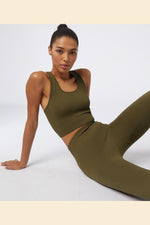 ETAM - טופ ספורטיבי ACTIVE ירוק זית - MASHBIR//365