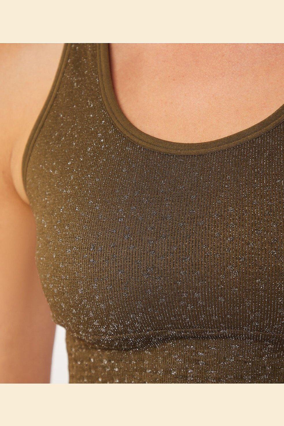 ETAM - טופ ספורטיבי PODIUM ירוק זית - MASHBIR//365