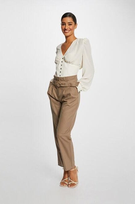 MORGAN - חולצה אלגנטית בצבע שנהב - MASHBIR//365