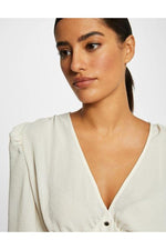 MORGAN - חולצה אלגנטית בצבע שנהב - MASHBIR//365