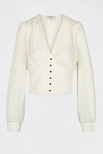 MORGAN - חולצה אלגנטית בצבע שנהב - MASHBIR//365