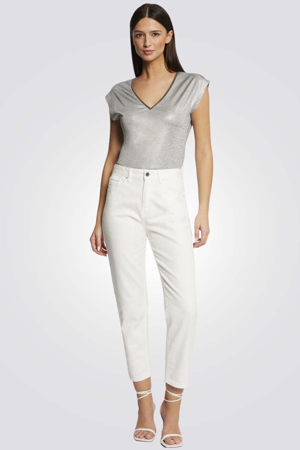 MORGAN - חולצה אלגנטית בצבע כסוף - MASHBIR//365