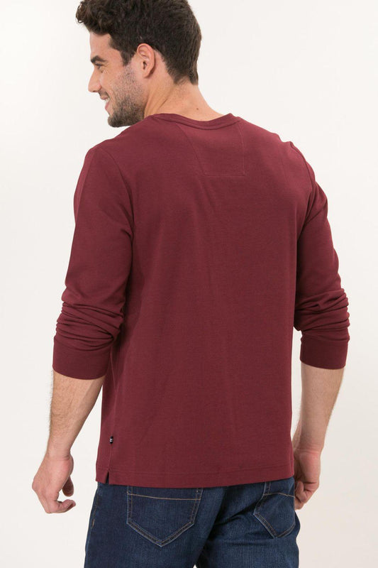 NAUTICA - חולצה ארוכה בצבע בורדו - MASHBIR//365