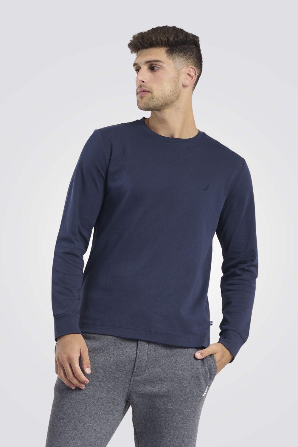 NAUTICA - חולצה ארוכה בצבע נייבי - MASHBIR//365