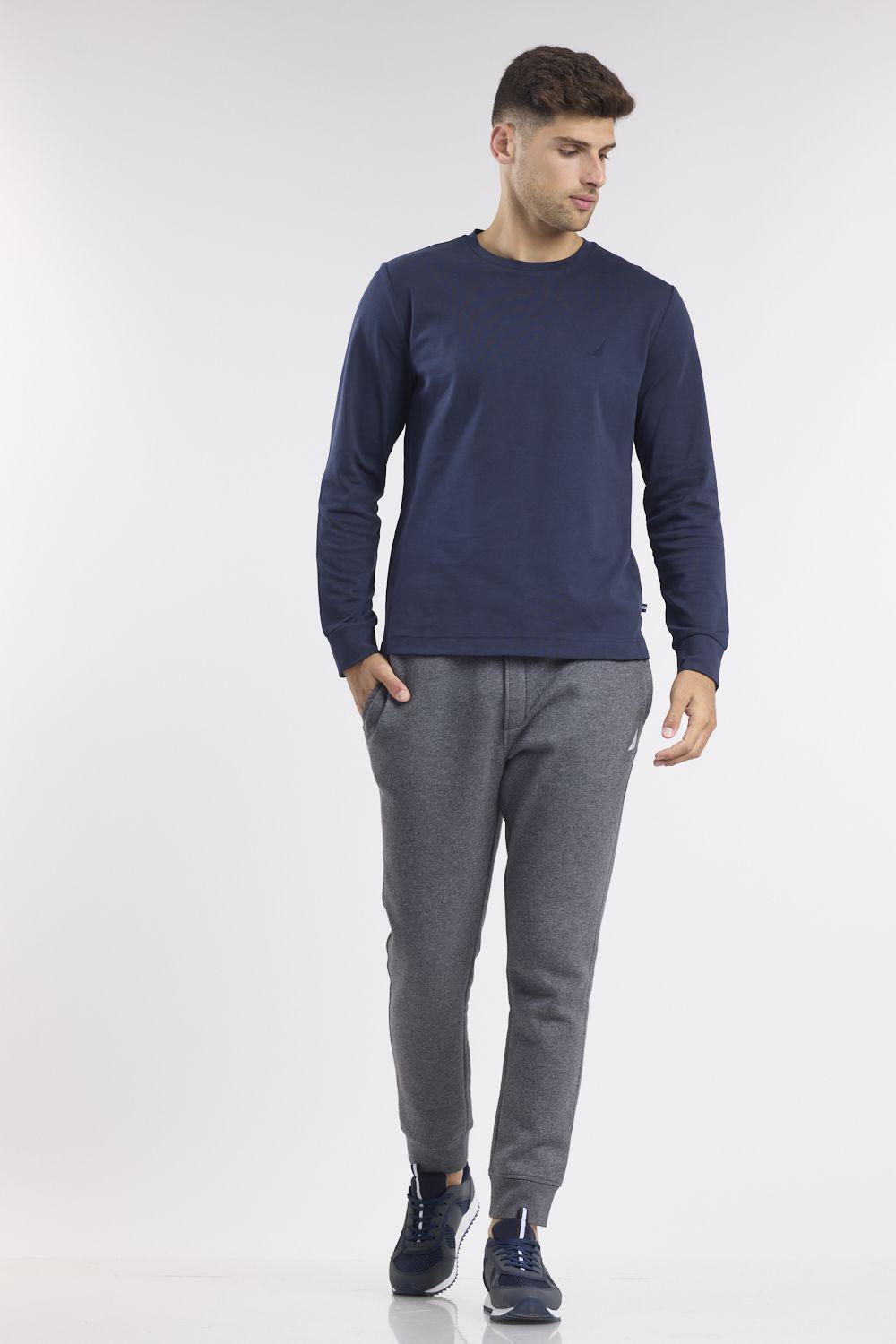 NAUTICA - חולצה ארוכה בצבע נייבי - MASHBIR//365