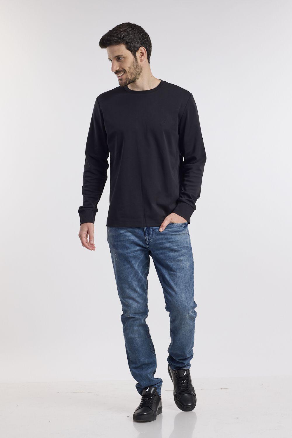 NAUTICA - חולצה ארוכה בצבע שחור - MASHBIR//365