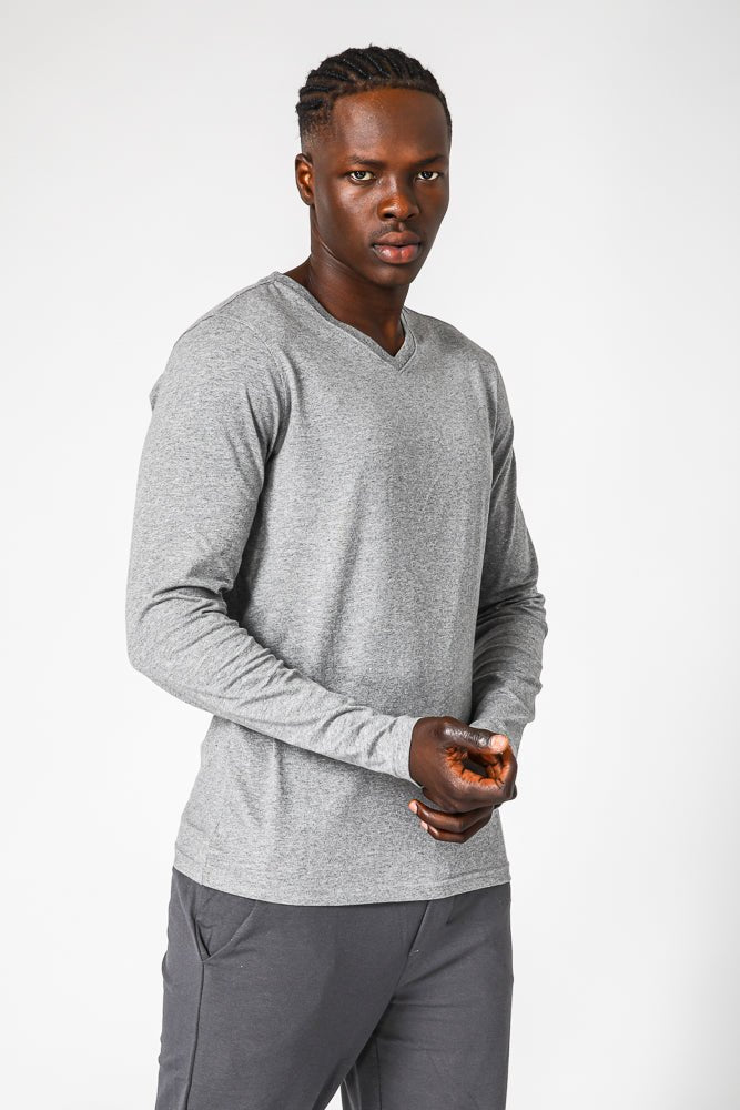 DELTA - חולצה ארוכה דקה לגבר בצבע אפור - MASHBIR//365